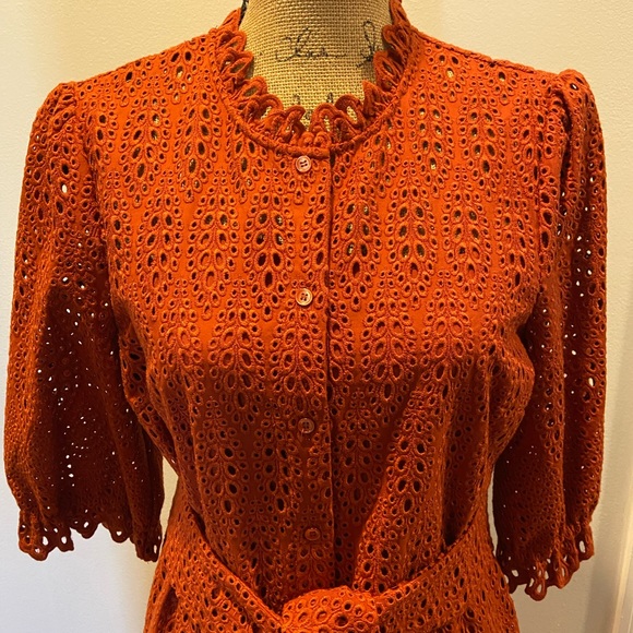Rust colored lace The Fold London dress - Picture 5 of 11